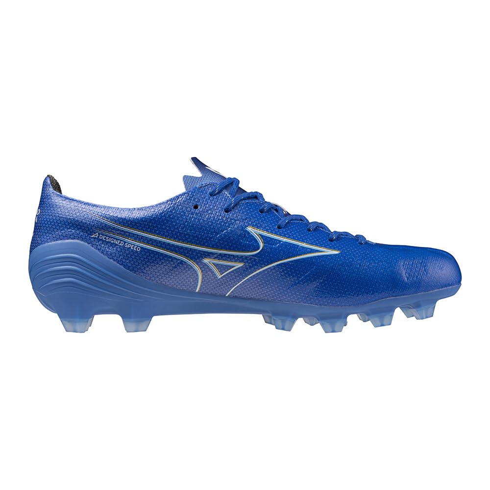 Mizuno Alpha PRO Soccer Club Blue X 2E Cleats, Football, Wide, Lightweight, White, 26.0 Cm,