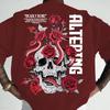 Summer Hot Sale Casual Loose Deadly Rose Skull Snake Graphic Tee Y2k Unisex Cotton Gothic Round T-Shirt Loose Cozy And Versatile