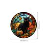 1-10PCS Halloween Stickers with Crow Cat Castle Tree Pumpkin Design Non Adhesive Electrostatic Window Film for Home Decoration