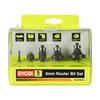162403 Ryobi Oberfräser Fräserbits Set Für Stehenden Oberfräser 5 Stück
