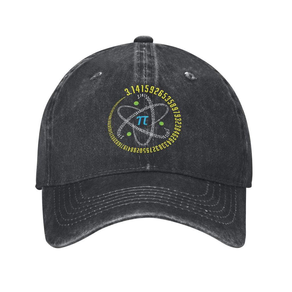 Retro Pi Symbol Vintage Math Lover Geek Baseball Cap for Unisex Women Distressed Denim Washed Outdoor Golf Adjustable Fit Hats Cap