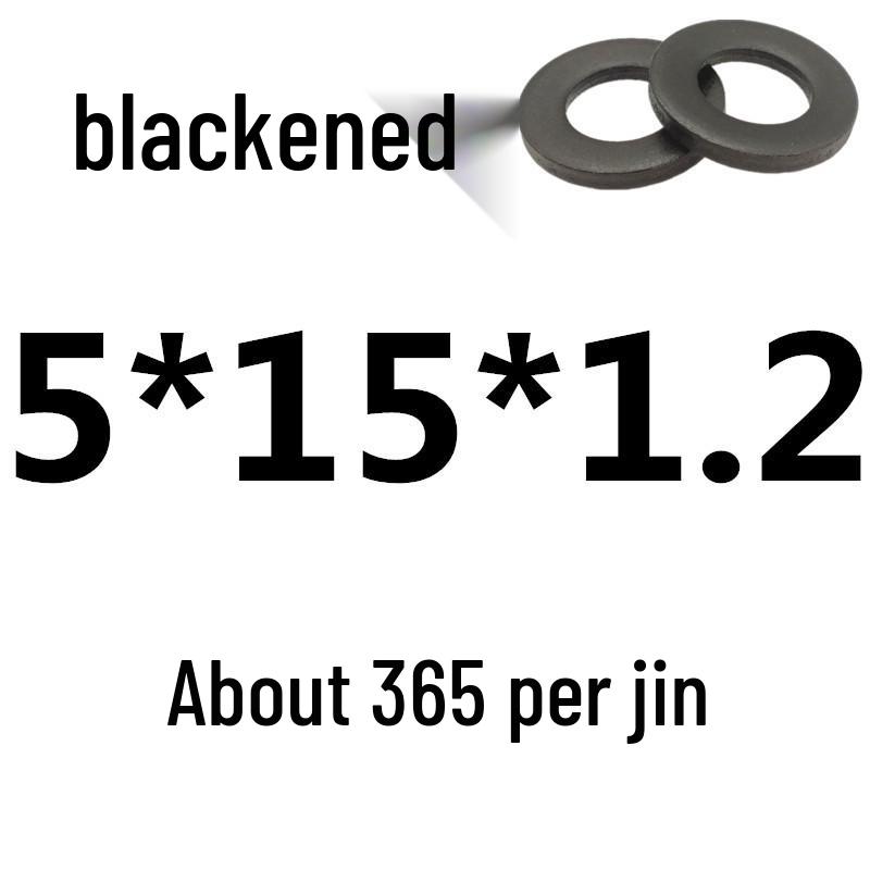 Thickened Black Iron Flat Washer for Screws, Non-standard Round Design