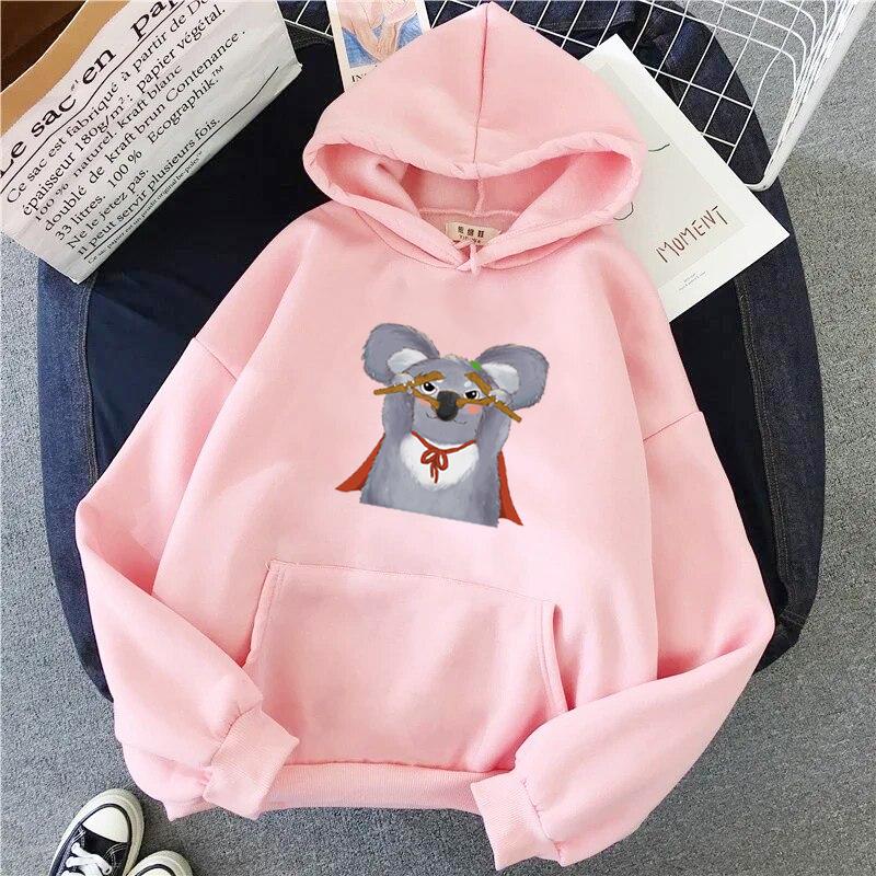 Sweat à capuche drôle le chat pour femmes, mode Kawaii coréen Harajuku, vêtements de dessin animé des années 90, capuche surdimensionnée pour filles