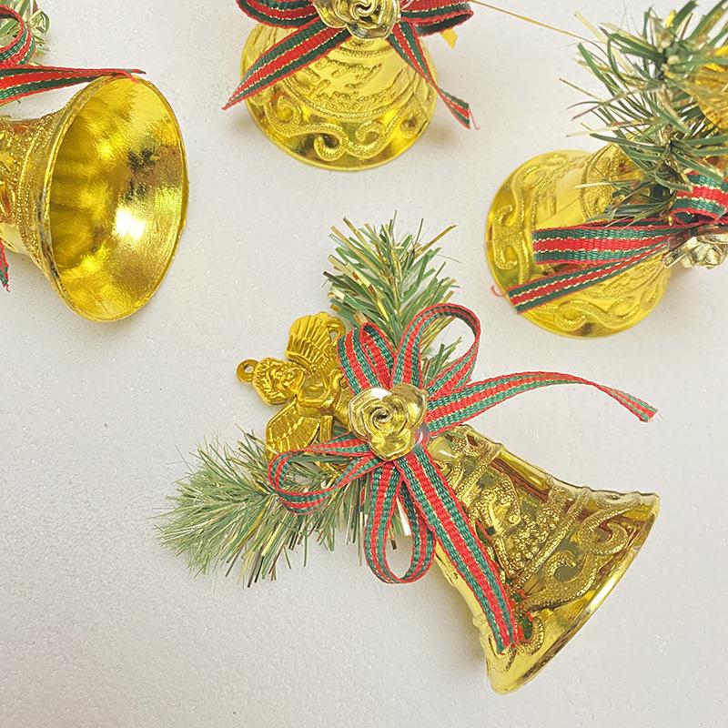 Golden Christmas Bell Tree Decoration Pendant