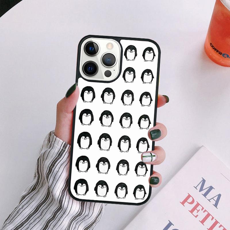 Cute Lovely Penguin Phone Case For iPhone 17 Air 14 13 12 16Pro Max 15 Plus Max Cover Shell Coque