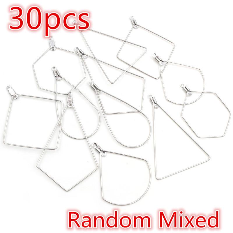 30-100pcs Stainless Steel DIY Earrings Hooks Clasp Findings Handmade Jewelry Making Accessories Earwire Accessories Steel Gold