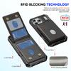 For iPhone 17 Pro Magnetic Case Detachable Card Slot Kickstand Leather + TPU Phone Cover