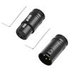 Male/Female Compact XLR Microphone Solder Adapter with Wrench Professional XLR Adapter 90 Degree Right Angle for Power Amplifier