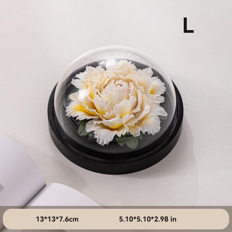 Ceramics Simulation Peony Flower Model decoration Handmade purely by hand Luxury Home Room Office Table decoration gift