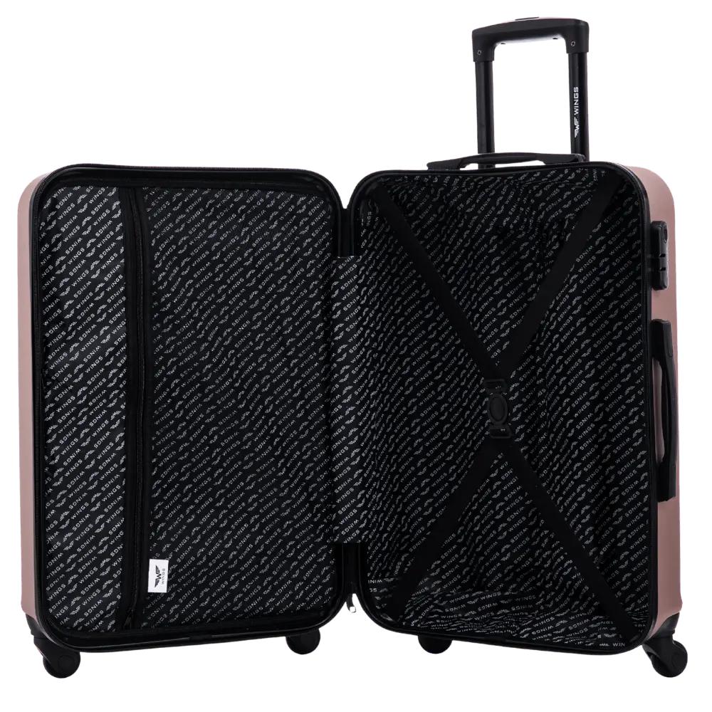 Set of 3 Wings Harrier Rose Gold Suitcases
