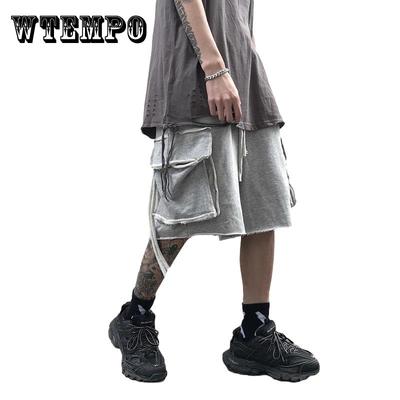 Zomer Donkere Wind Heren Losse Vijfpuntsbroek Casual Wilde Grote Zak Rechte Studenten Shorts