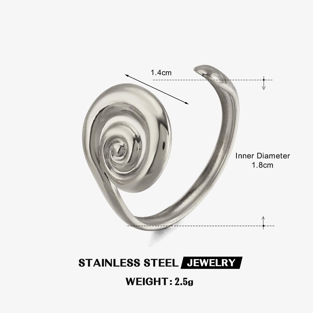 Stainless Steel Rotating Thread Opening Rings for Women Men Classic Waterproof Gold Silver Color Joint Rings Jewelry Accessories