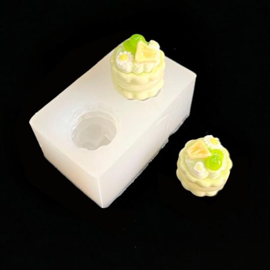4 Peças Molde de Silicone de Grau Alimentício para Fabricante DIY de Pingentes e Chaveiros Fofo Donut Cachorro Chinelo Decoração de Bolo Molde de Cera de Geléia de Fácil Liberação