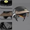 Motorcycle Half Helmet Scooter Helmet With Sun Visor Protective Gear With Quick Release Buckle For Men Women Cycling Mountain