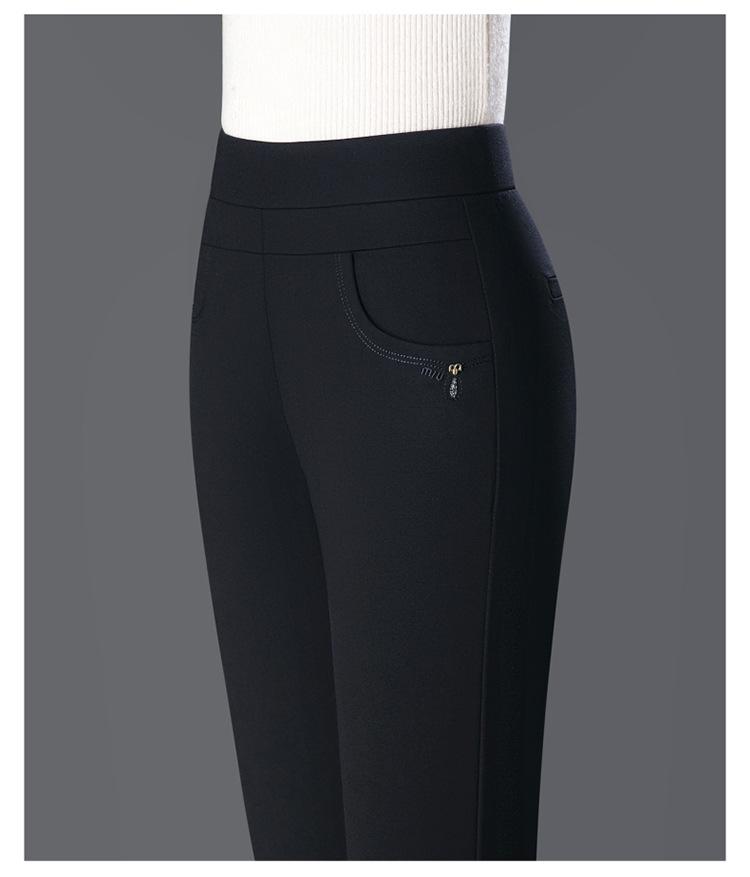 High-Waisted Fleece-Lined Straight-Leg Pants - 2024 Winter Warm Casual Pants for Women