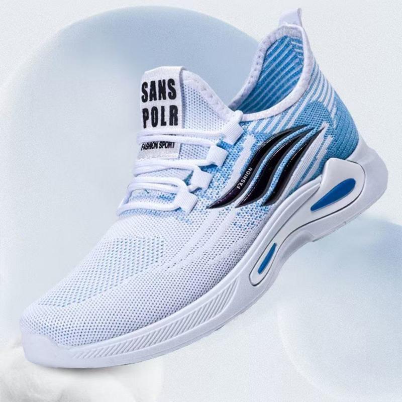 Men's shoes spring and summer new men's casual flying shoes trendy work running shoes kitchen shoes breathable men's shoes
