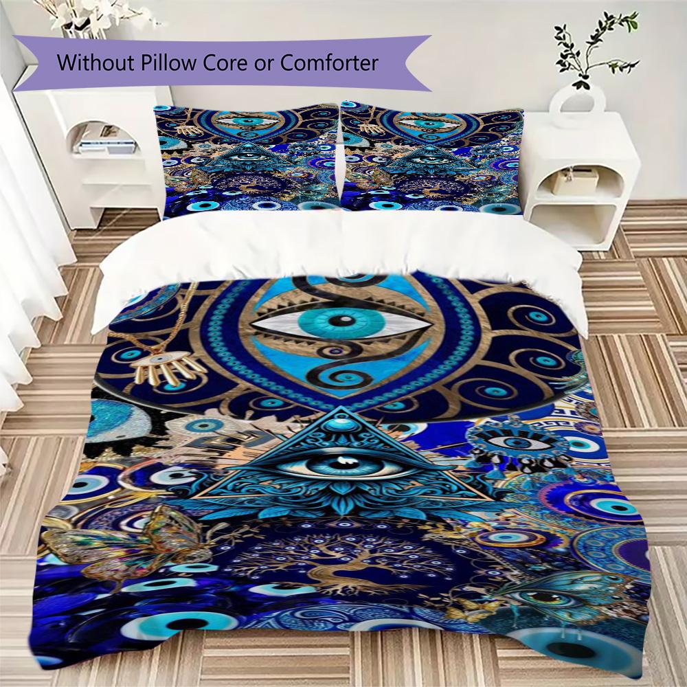 Mystic Eye Mandala Art Home Decoration Soft Printed Sofa Cover Blanket Bedding Down Pillowcase Duvet Cover Without Core A3