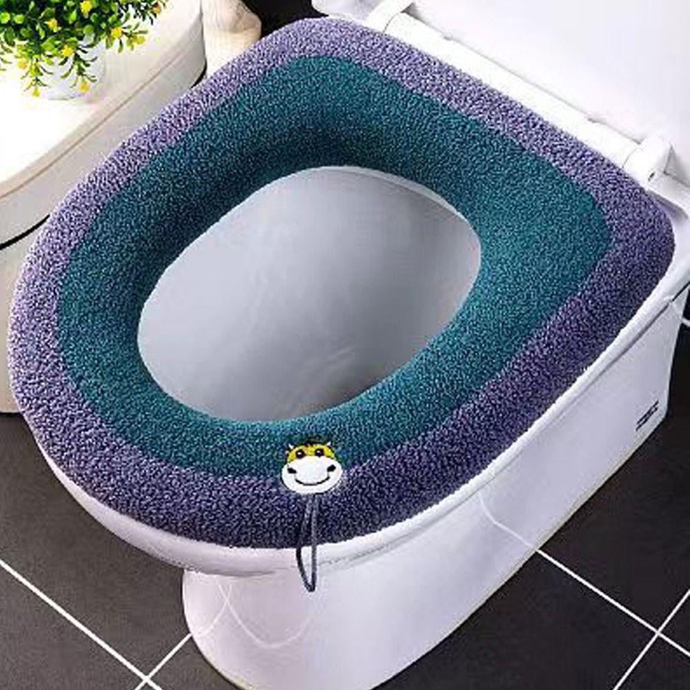 Warm WC Ring Mat Soft Toilet Cover Cushion Protective Sleeve Toilet Seat Cover Winter