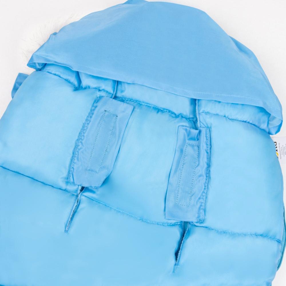 Sleeping bag for stroller gondoli seat for sled winter autumn warm soft blue