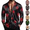 Men's Halloween Shirt Jacket Casual Loose Fit Lapel Collar Breathable for Spring and Fall