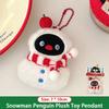 Christmas Plush Toy Hanger Christmas Tree Decoration Santa Claus Backpack Keychain Hanger Penguin Small Pendant