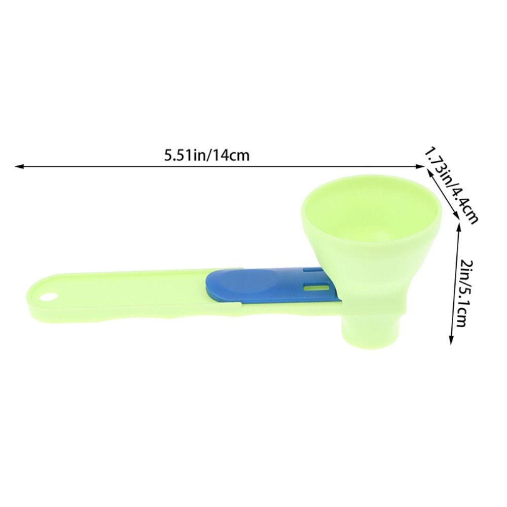 Coffee Spoon Sliding Scoop Funnel 2 in 1 Sliding Design Measuring Spoon with Longer Handle Protein Powder Scoop Kitchen Gadgets