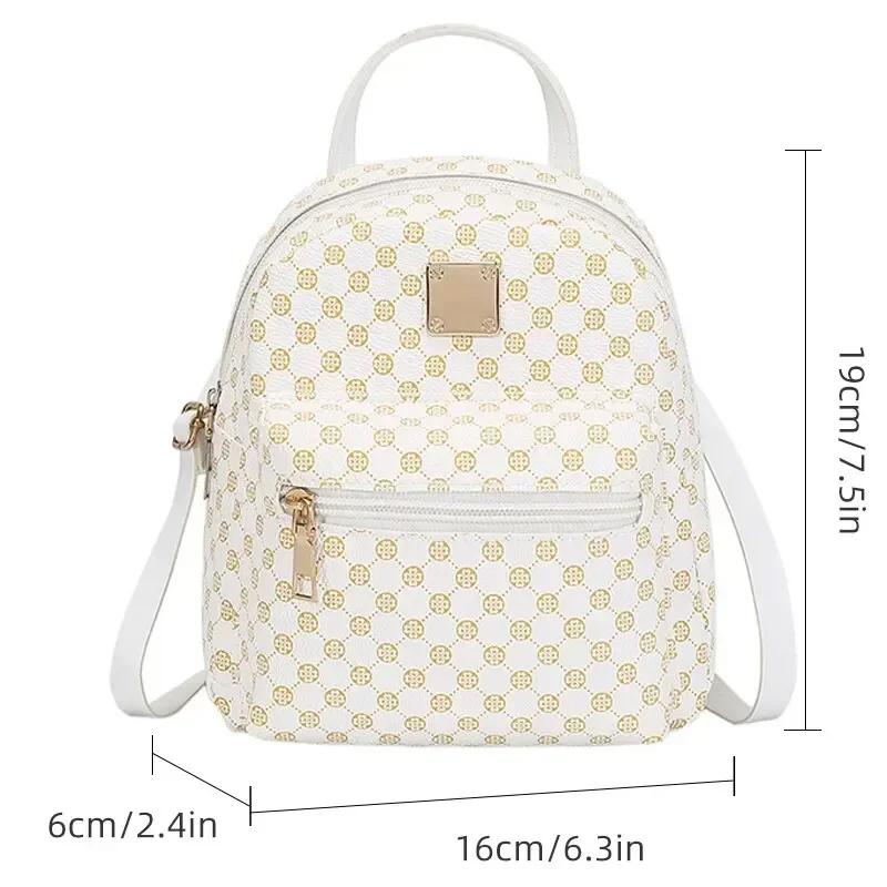 Fashion Women Backpack Small School Bags Mini Crossbody Handbag Schoolbag Daily Shopping Back Pack With Zipper Sac A Dos Mochila