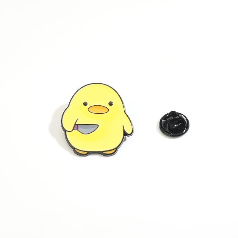 2023 Cute Cartoon Yellow Duck Brooch: Funny Pin & Badge for Women’s Clothes and Collars