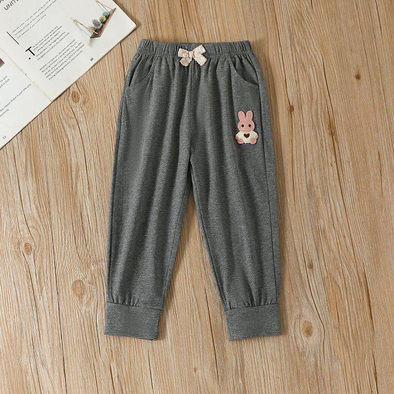 Children's Clothing Women's Cotton Pants Summer Clothing New Thin and Versatile Pants Girls' Casual Pants