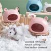 Small Animal Hideout Ceramic Chinchilla Mini Hut Cave Cage Accessories for Dwarf Hamsters Gerbils and Hedgehog Hamster House