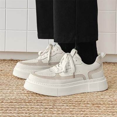 Fashion Genuine Leather Fashionable Casual Men's Casual Board Shoes Youth Minimalist Style Party Outdoor Walking Breathable Men's Shoes