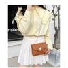 Embroidered Square Shoulder Bag - Korean-Style Crossbody Purse for Women