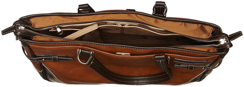 P.I.D. 2-Way Business Bag with Shoulder Strap and Pass Case, ONESTO PIC104, Camel