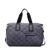 Fashion Large Capacity Tote Bag Diamond Grid Pattern Waterproof Shoulder Bag Canvas Lightweight Handbags Women