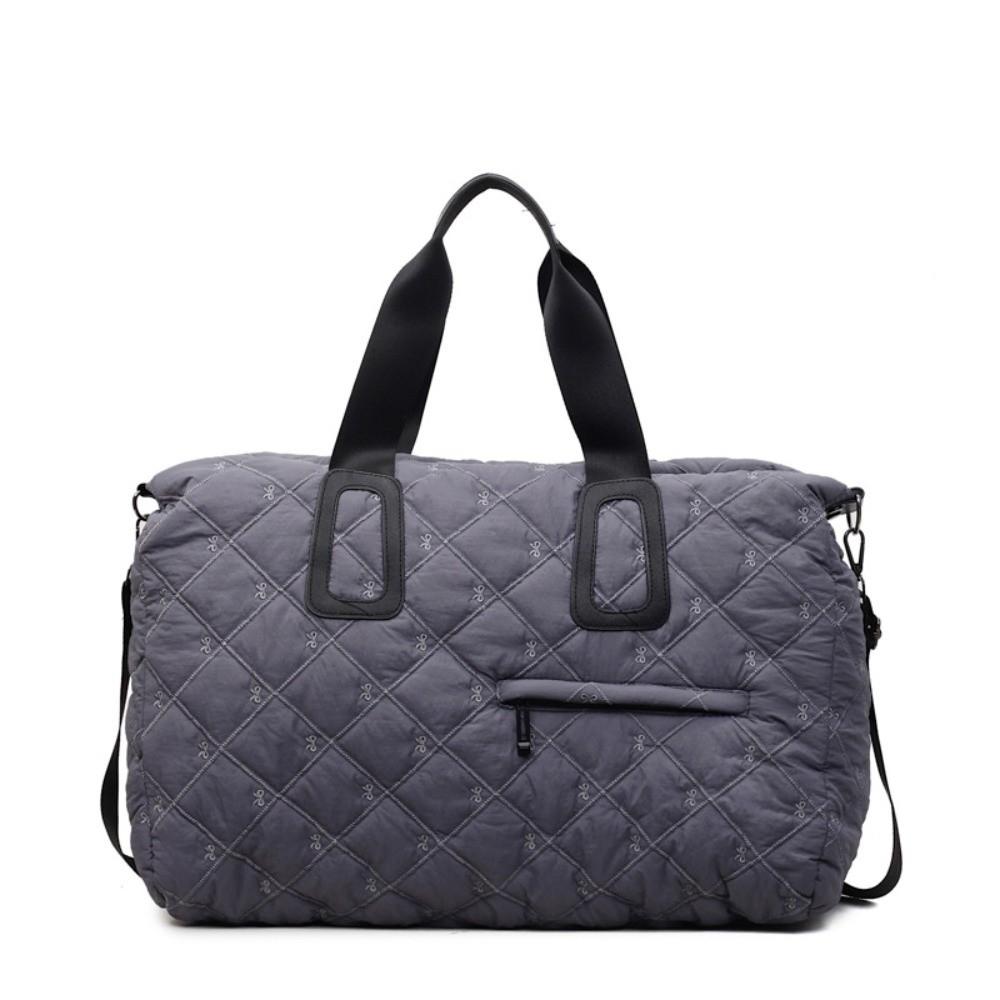 Fashion Large Capacity Tote Bag Diamond Grid Pattern Waterproof Shoulder Bag Canvas Lightweight Handbags Women