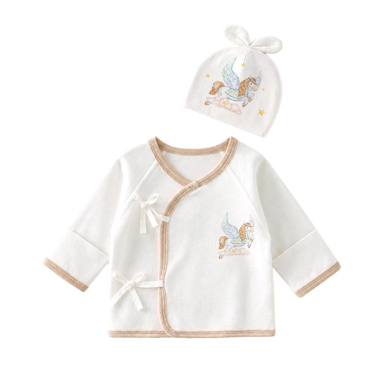 Premium Newborn Outfit: Pure Cotton Hat & Boneless Top for Babies