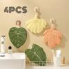 Household Maple Leaf Hand Wipes Multi Functional Thick Absorbent Wipes Kitchen and Bathroom Hooks Coral Velvet Handkerchiefs
