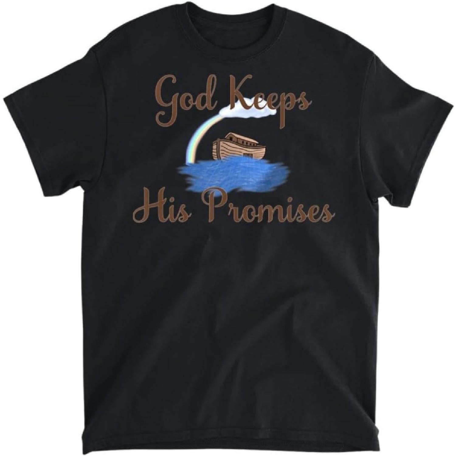 Noahs Ark God Keeps His Promises Christian T-Shirt, Tank Top, Long Sleeve Shirt, Sweatshirt, Hoodie Men Women Kids Made in Canada XXXXXL разноцветный