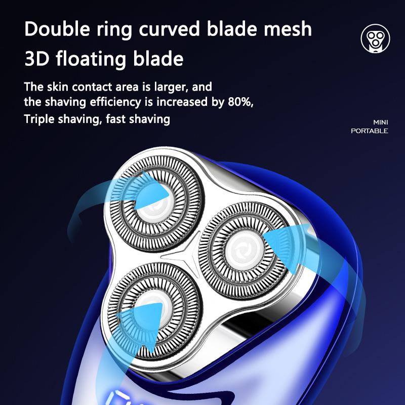 Xiaomi Men's Electric Shaver, USB Rechargeable, with Digital Display Function, Compact and Portable, Suitable for Business Trips, a Holiday Gift
