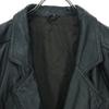 JACKERS Long Sleeve Leather Coat XL Black Cowhide Men's Used
