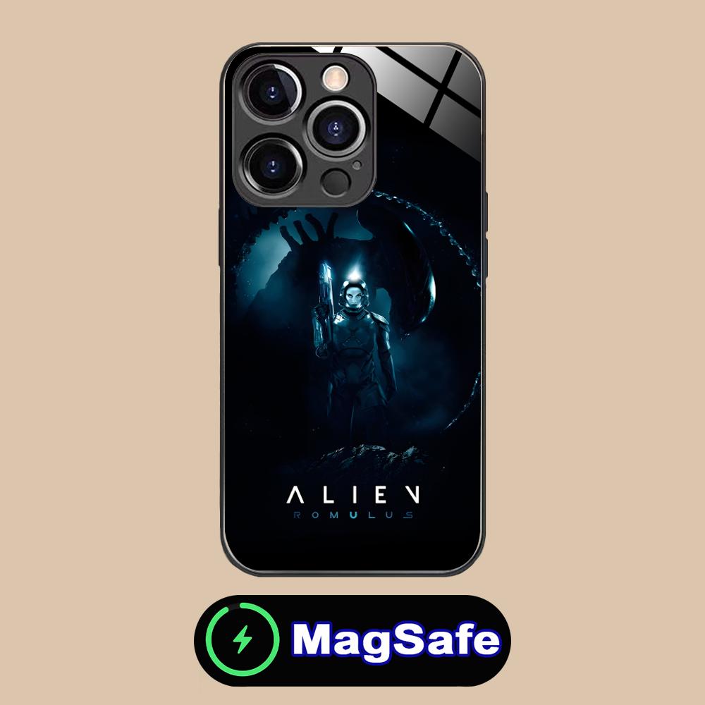 Alien Romulus Mobile Cell Phone Case for iPhone 17 16 15 14 13 12 11 Air Pro Max Plus Mini MagSafe Glass Colorful Cover Cover