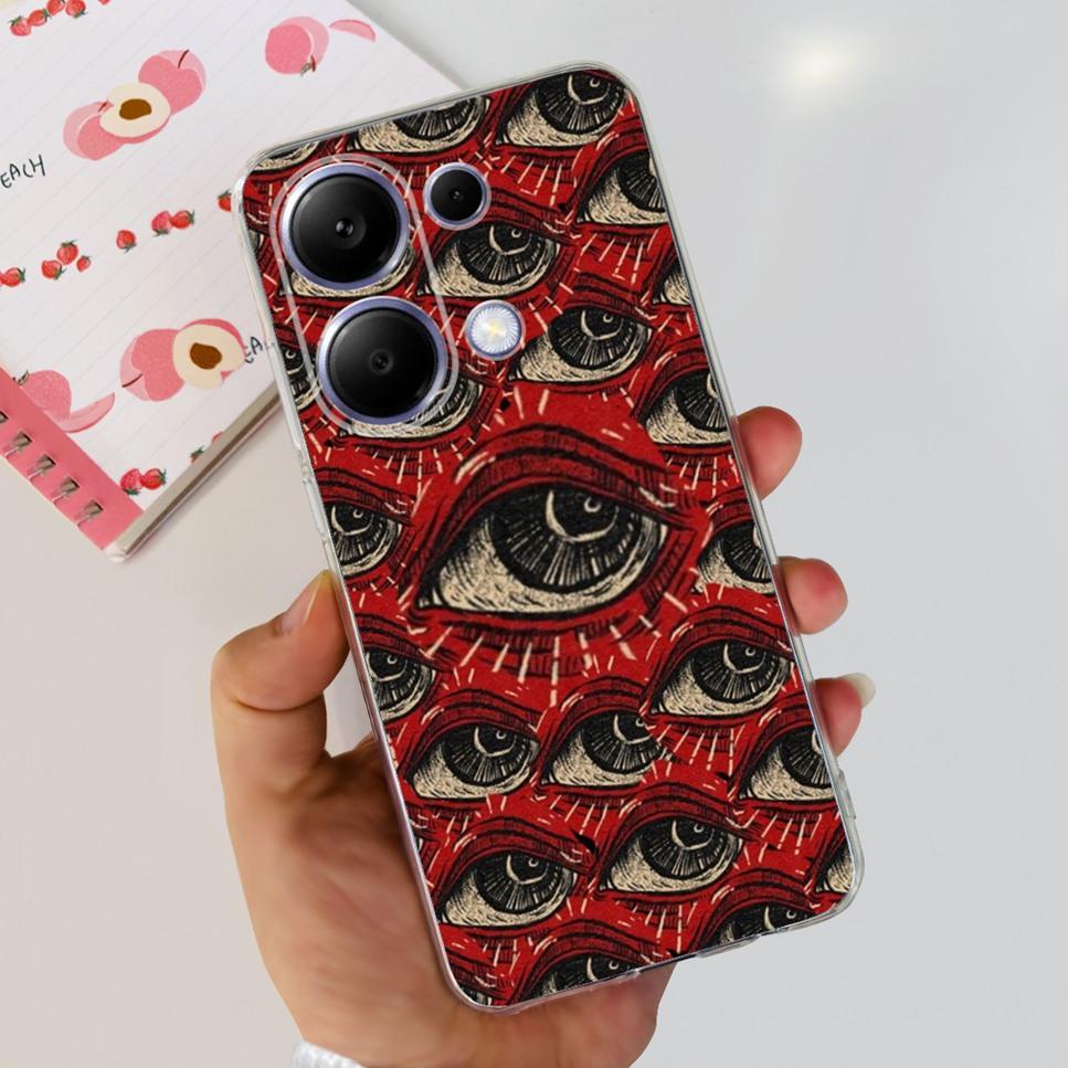 For Xiaomi Redmi Note 13 Pro 4G Case Beautiful butterfly flower TPU Soft Silicone Cover For Xiaomi Poco M6 Pro Bumper Phone Case