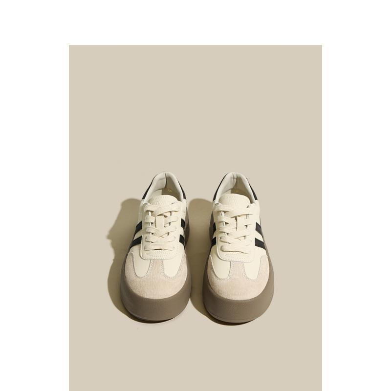 Leather platform women's spring new fashion classic versatile casual sports board shoes