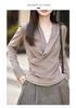 Chic Slimming V-Neck Women's T-Shirt - Autumn/Winter 2025 Collection