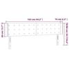 VidaXL Tête de Lit à LED Meuble de Chambre à Coucher Accessoire de Lit Double Tête de Cadre de Lit Intérieur Gris Foncé 3123725