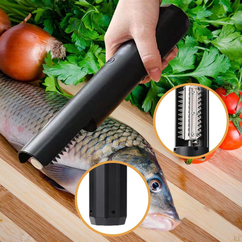 Electric Fish Scaler Descaler Scrapers Roller Cut