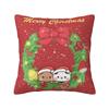 Cartoon Cute Bubu Dudu Christmas Pillowcase Printed Fabric Cushion Cover Decor Throw Pillow Case Cover Home Square 40X40Cm