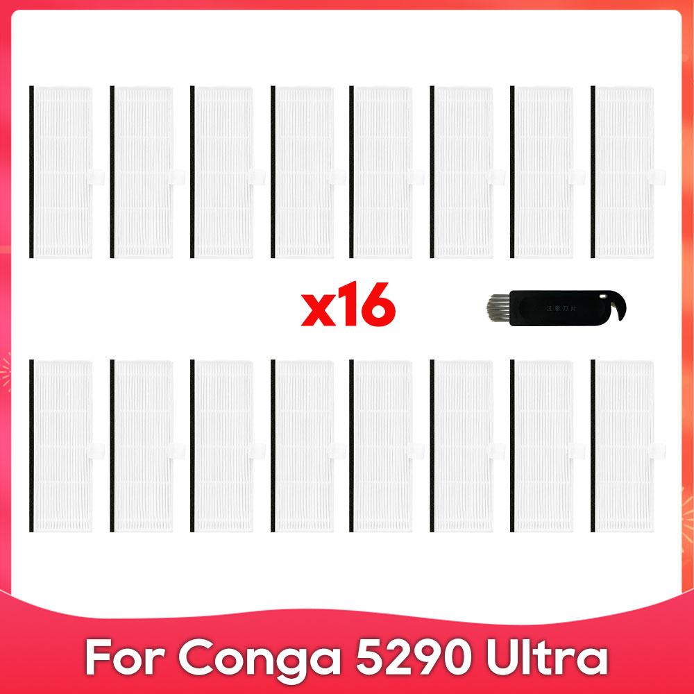 Fit For ( Conga 5290 Ultra ) Spare Parts Accessories Side Brush Hepa Filter Mop Pad Dust Bag