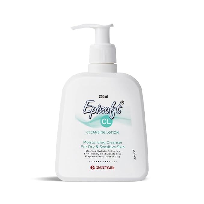 Episoft Daily Gentle Face Cleanser 250 ML For Dry & Sensitive Skin | For Men & Women | Fragrance free 250 ML