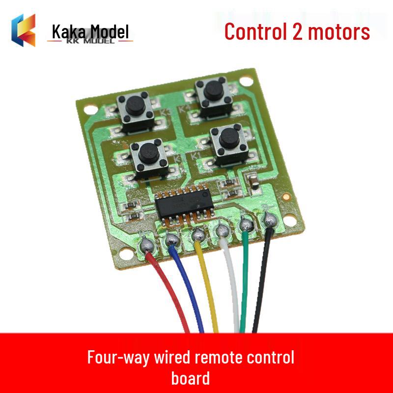 

Four-Channel Wired Remote Control: Controls Two Motors Forward and Reverse for Educational Vehicle Model Making Export version